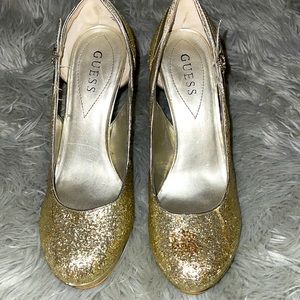 Guess gold heels